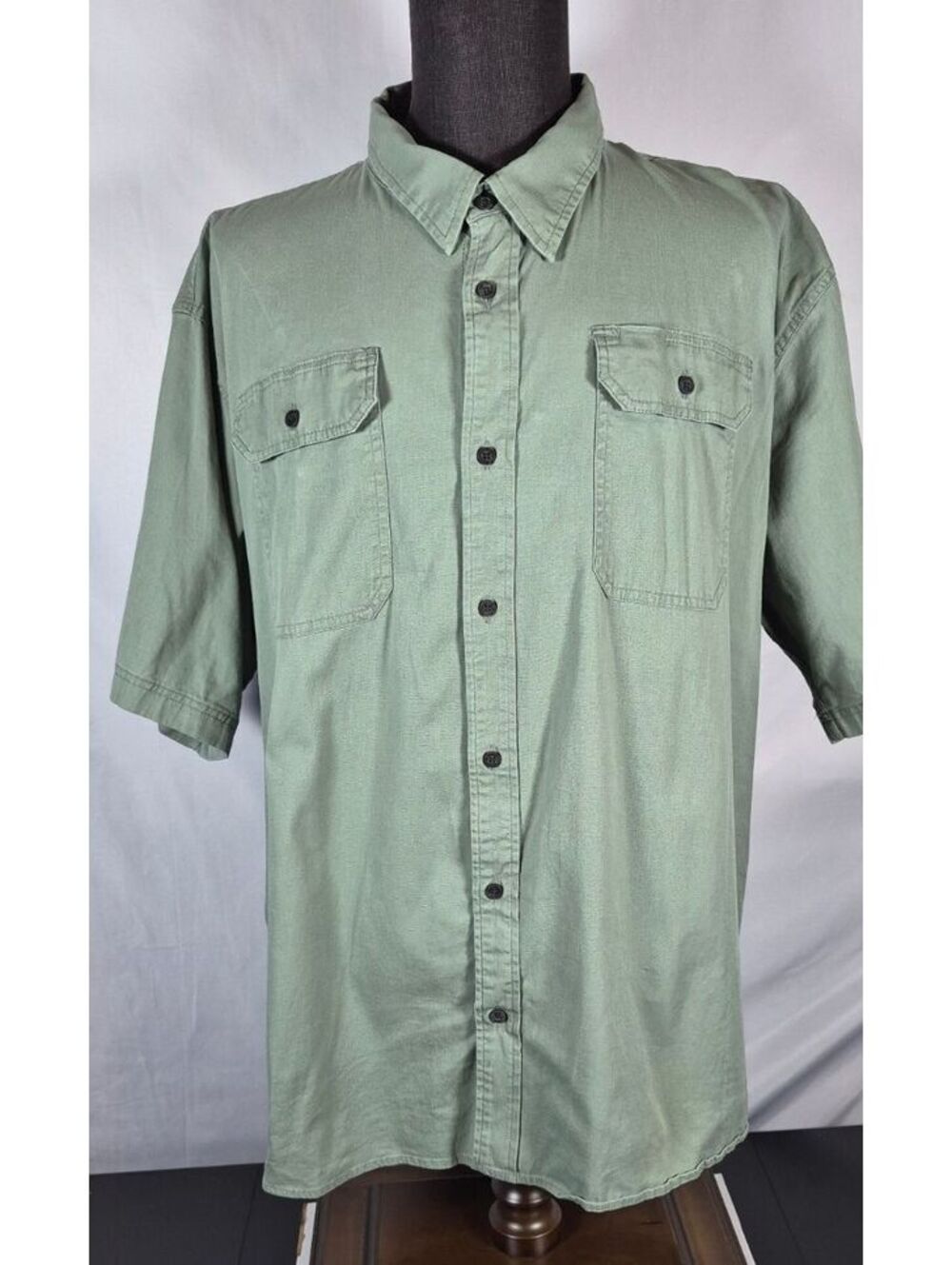 Wrangler Flex Men’s 3XL Sage Green Utility Work Shirt